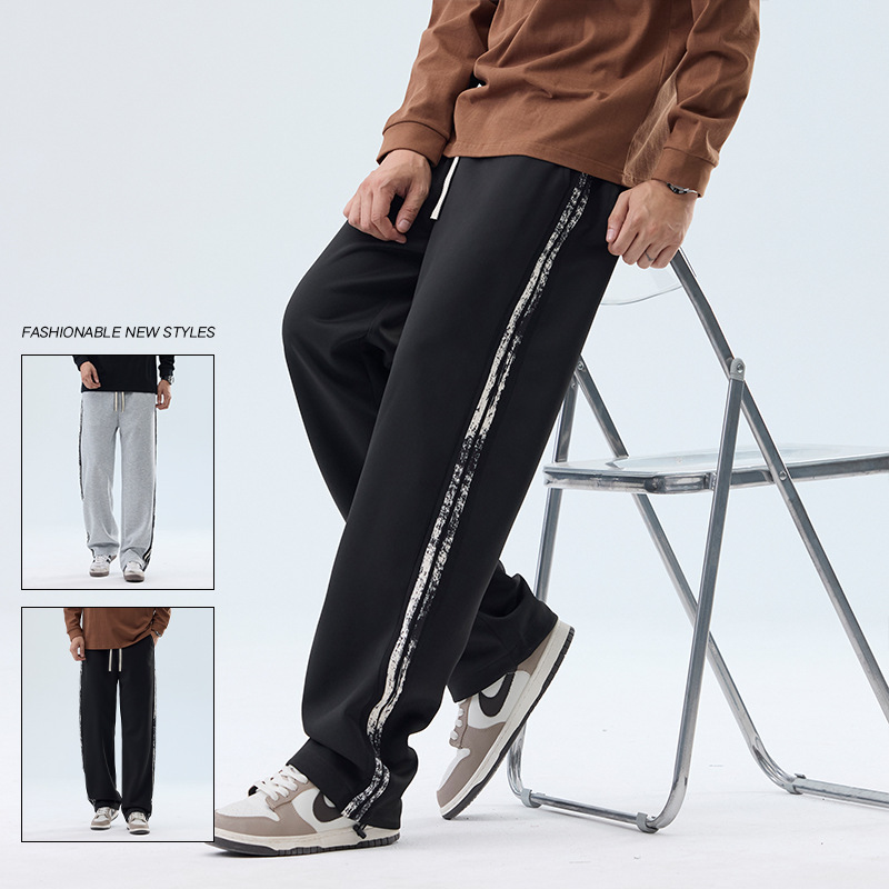 石狮市浪印户外花面料韩版束脚运动裤男士宽松卫裤潮牌休闲长裤男