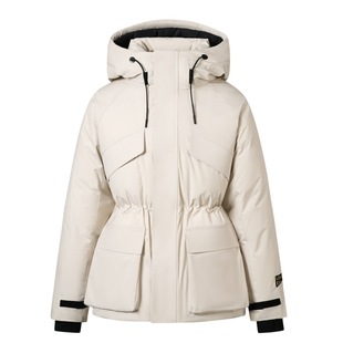 石狮市浪印户外冲锋衣收腰风衣鹅绒女外套黑金风壳服中长款羽绒服