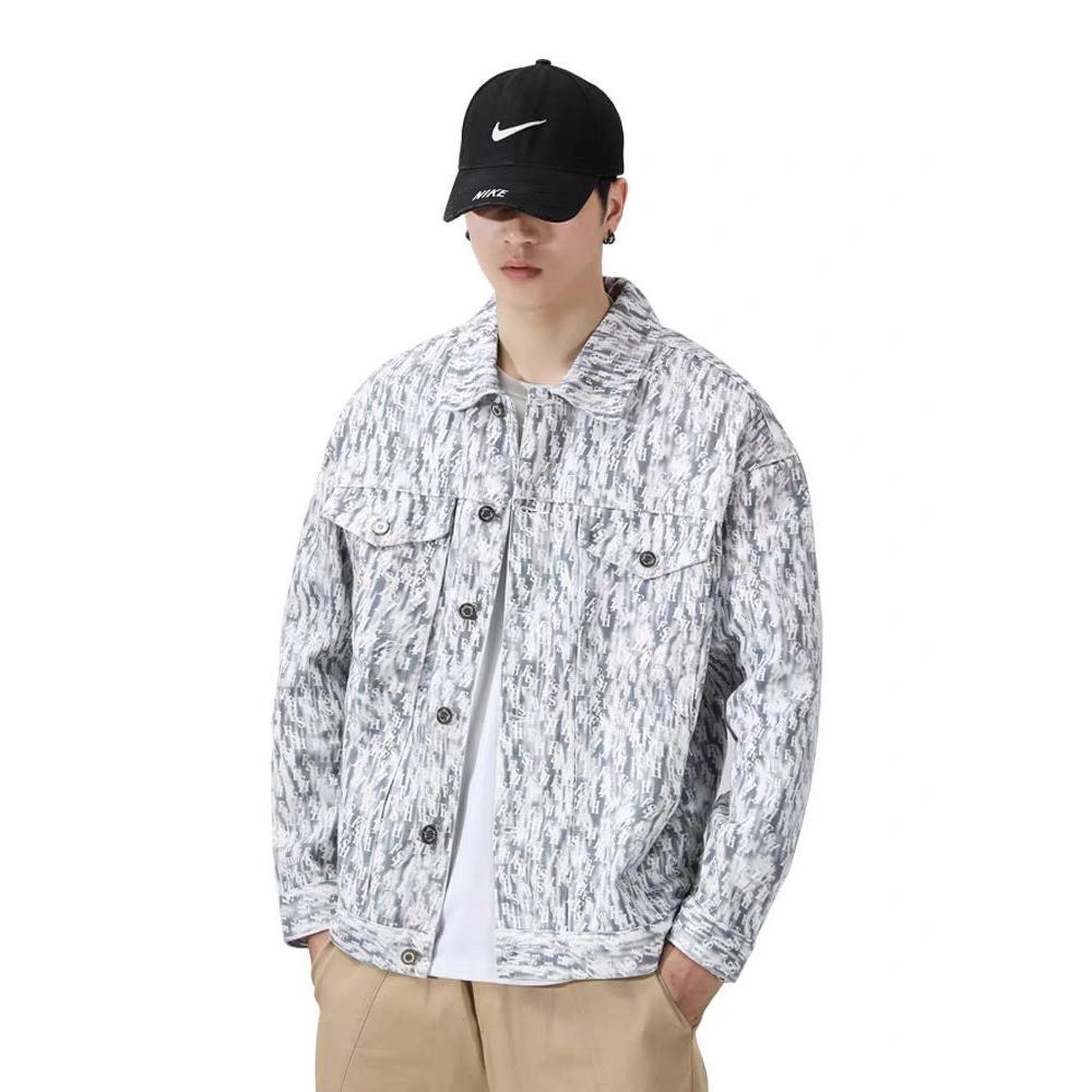 石狮市浪印户外外套男款春秋季满印刺绣痞帅上衣潮牌宽松翻领夹克