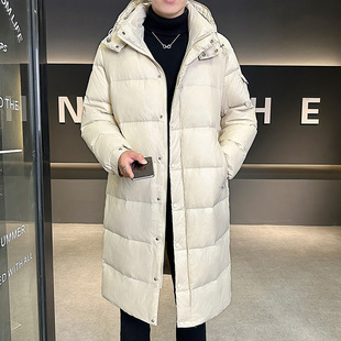 石狮市浪印户外羽绒服男女过膝保暖连帽品质外套情侣时尚百搭衣服