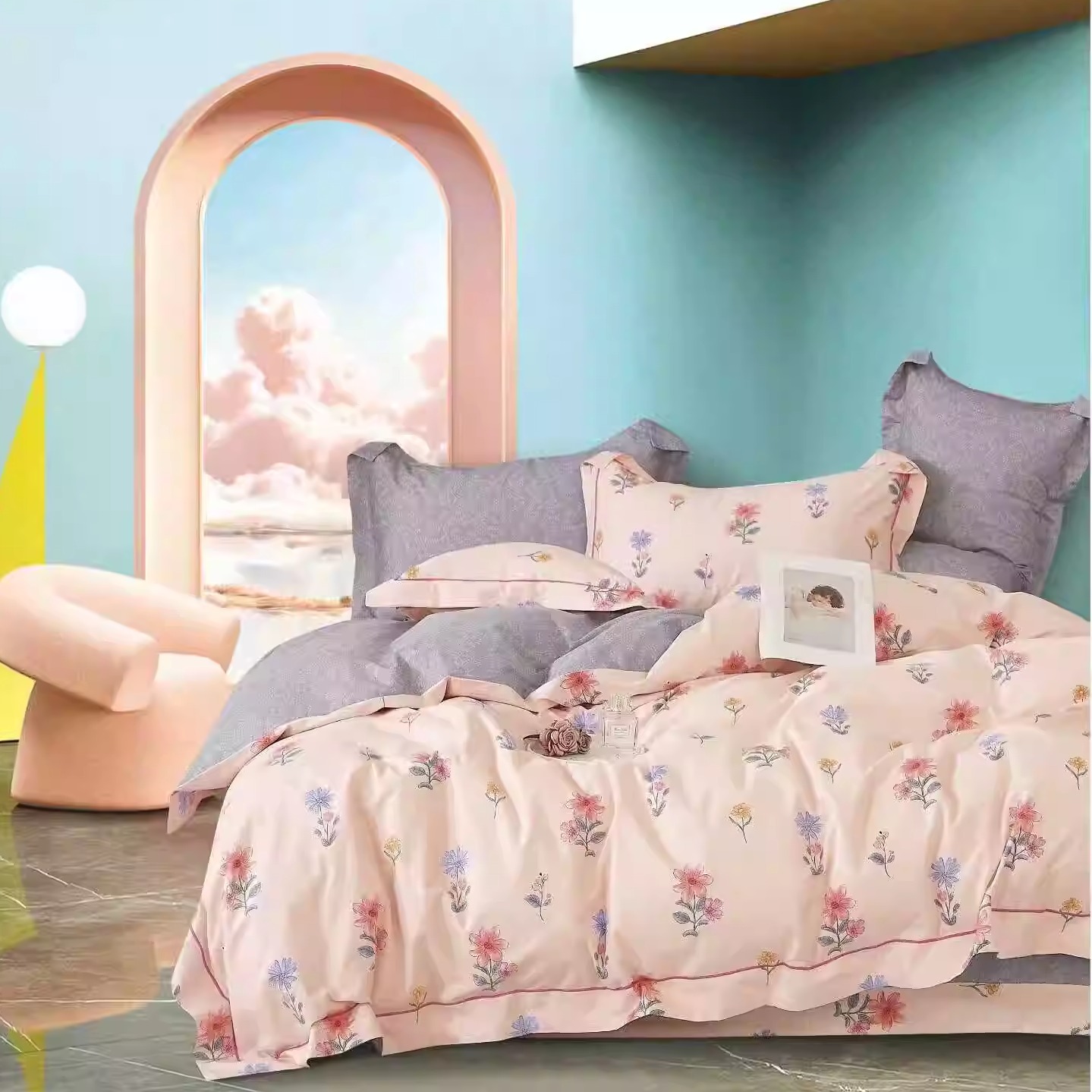 铂金凯丽实体店同款四件套全棉被罩纯棉被套床单款80支精梳斜纹棉