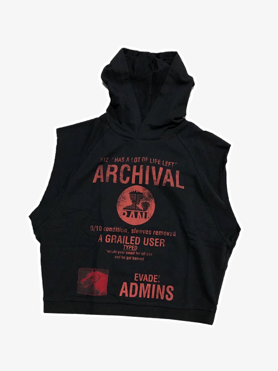 thumbnail for Which layer are you on the ROUGH SIMMONS KOLLAPS HOODIE early patch sleeveless sleeveless sweater