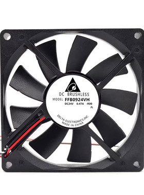 FFB0924VH DC24V 0.47A-R00 24V 双滚珠9215 90*15MM超薄散热风扇