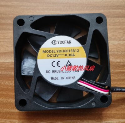 YCCFAN YDH601512 DC12V 0.30A 6cm直流ecoflow戶外电源风扇三线