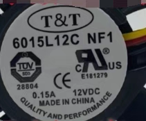 全新TT 6015L12C NF1 12V 0.1 6CM 6015 3线静音散热风扇