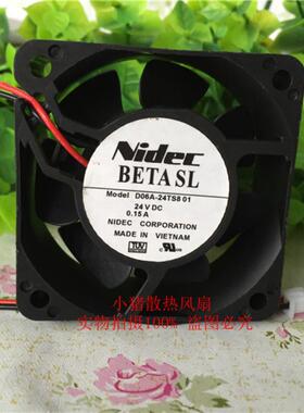 原装nidec D06A-24TS8 01 24V 6025 60*60变频器散热风扇6CM