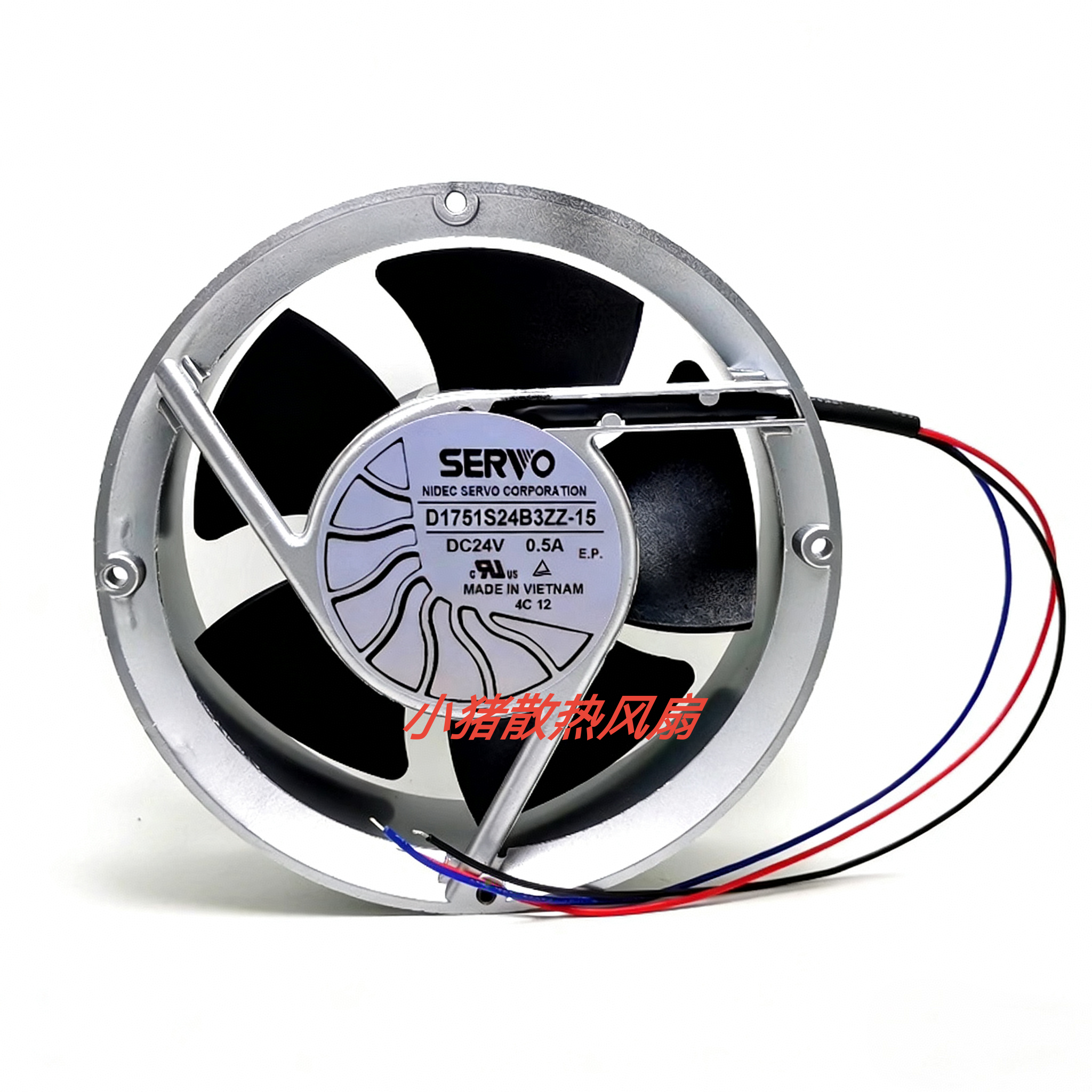 SERVO 1751S24B3ZZ-15 DC24V 0.5A V3000印刷机3线可调速散热风扇