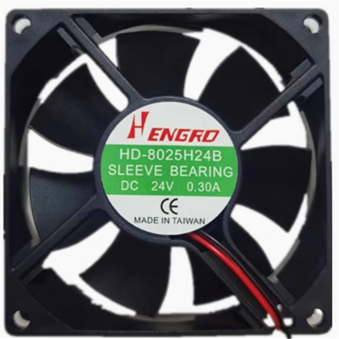全新2线散热风扇HENGRO HD-8025H24B 24V12V0.30A0.22A 8025H12B