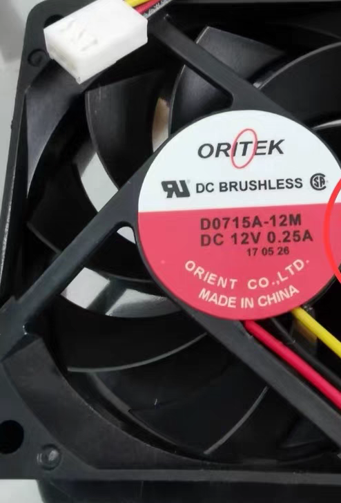 全新ORITEK D0715A-12M 7015 12V 0.25A散热风扇7CM厘米3线HZDO