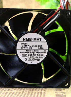 全新原装NMB 8cm 24V 0.23A 变频器散热风扇风机 3110KL-05W-B89