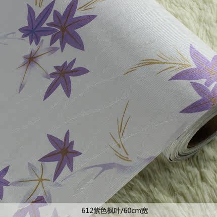 祺讯压纹pvc自粘 翻新加厚不透底欧式客厅电视墙防水枫叶