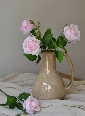 手感保湿客厅玫瑰花仿真花假花