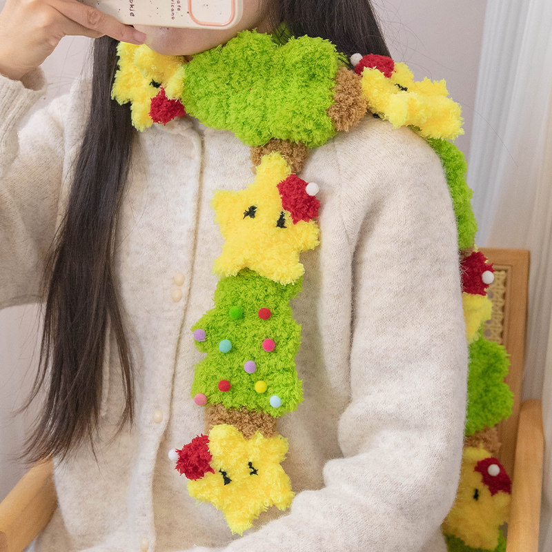 手工diy圣诞树星星围巾材料包新手自制秋冬保暖礼物钩织送闺蜜,服饰配件/皮带/帽子/围巾,DIY编织材料包,淘宝优惠券,粉丝福利购,淘宝优惠卷