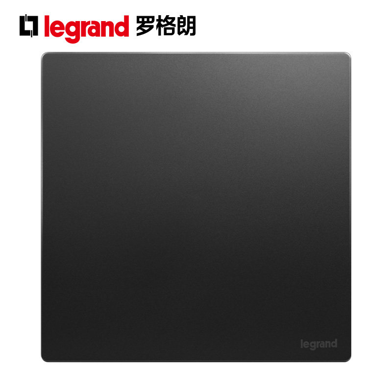 TCL罗格朗未莱黑色家用单开双控1开双控灯开关86型墙壁子夜黑