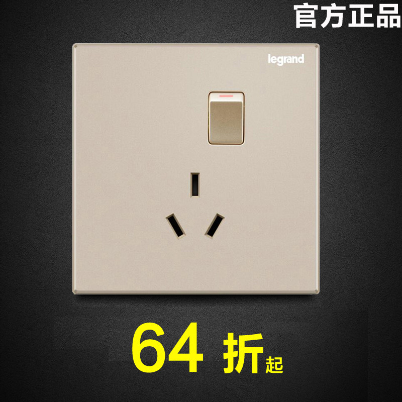 tcl 16a空调专用插座面板带开关大功率家用一开三孔电热水器16安