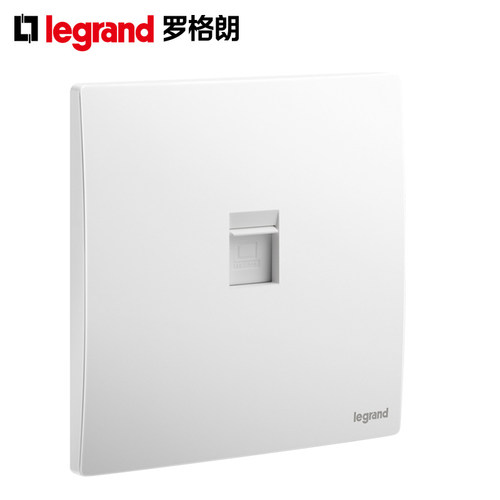 陶瓷白 网络插座 大面板