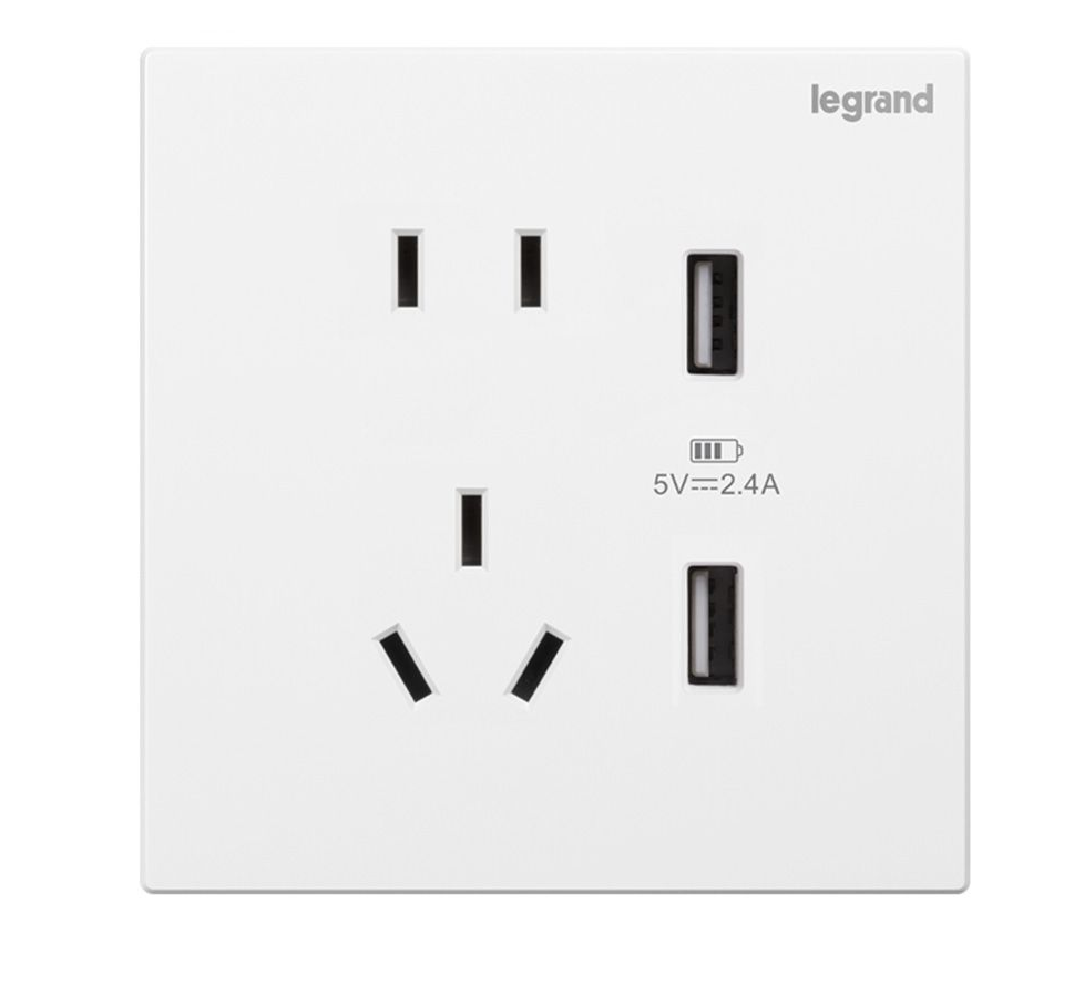 tcl五孔86型暗装开关插座面板