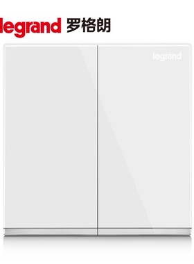 TCL罗格朗家用大面板双联双控2开二位双开双控开关面板楼梯86型