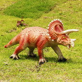 大号恐龙玩具软胶霸王龙仿真动物模型儿童4岁套装 三角龙塑胶男3