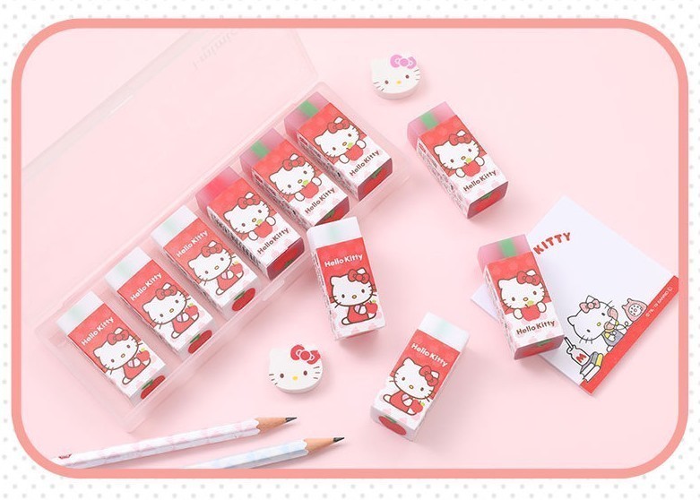Kitty橡皮擦 可爱创意卡通可爱儿童学习工具夹心橡皮学生学习用品
