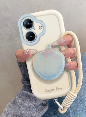 蓝圈英文支架适用苹果17手机壳iphone16pro保护套新款reno14/a5泡芙壳x200/s30防摔小米15硅胶红米note15/k80