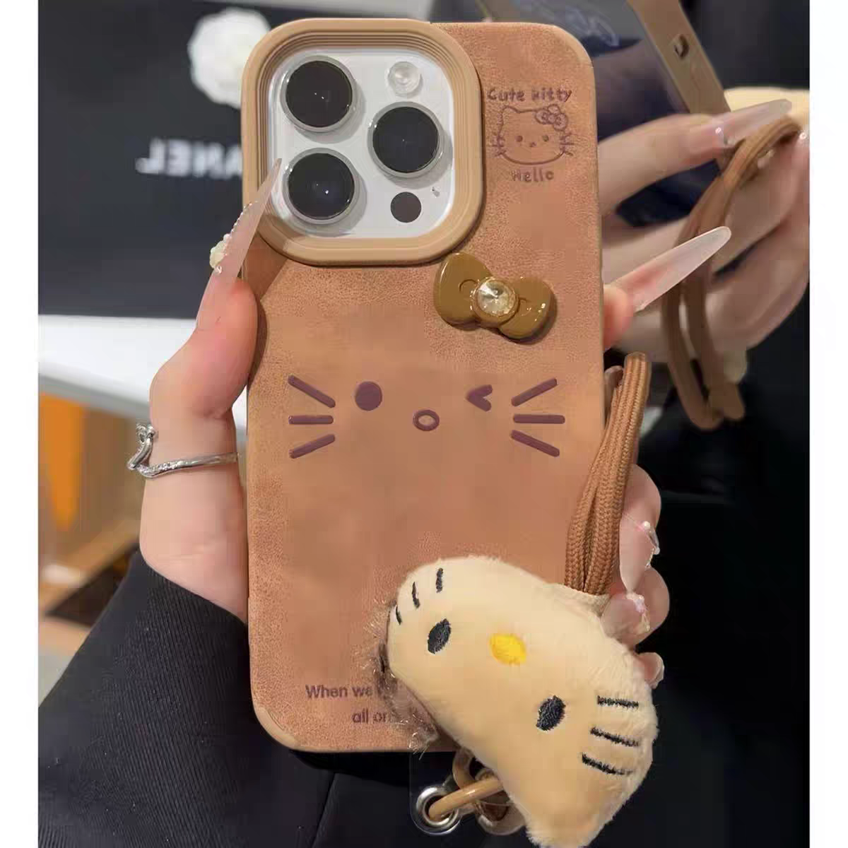 适用苹果17复古kitty表情手机壳