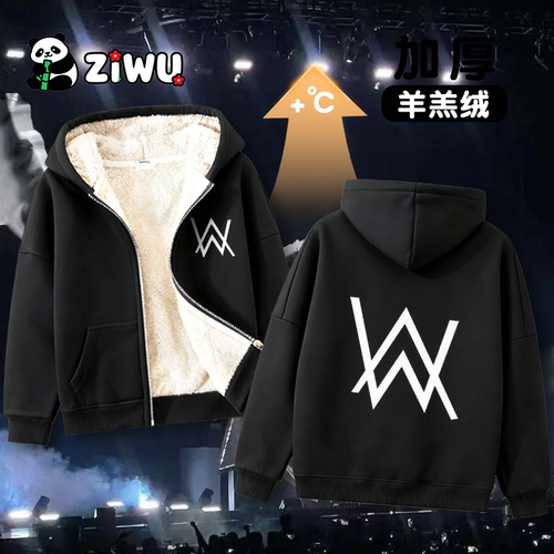 冬男艾伦沃克alanwalker嘉豪同款DJ潮faded外套棉衣保暖夹克上衣