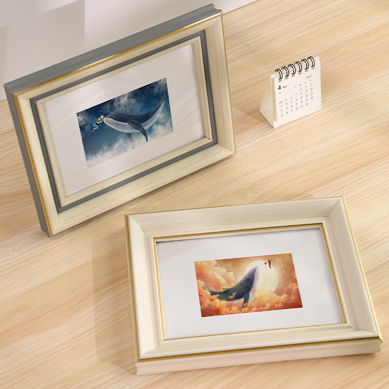 宝宝相框摆台5寸画框装裱北欧风小桌面摆件挂墙a4照片打印加框七