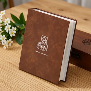 皮质插页相册本大容量拍立得收纳影集情侣旅行纪念册5寸6寸照片书