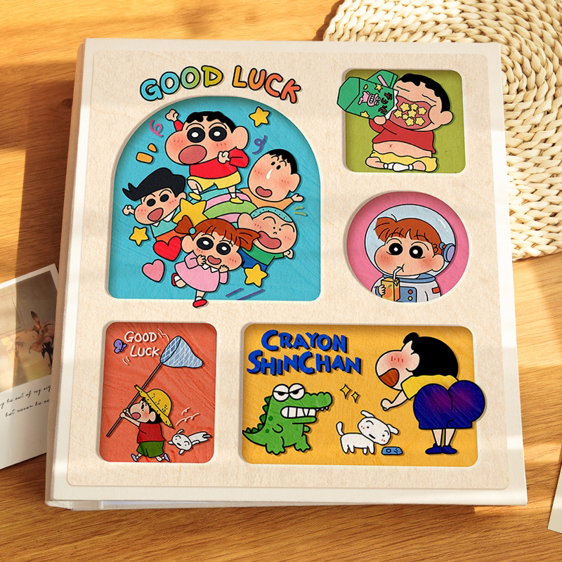 蜡笔小新相册家庭儿童纪念册6寸345五寸照片拍立得影集照片收纳册