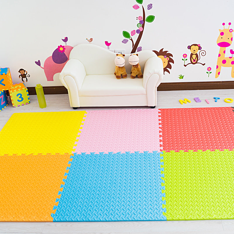 幼儿园儿童卧室拼图地板宝宝爬行垫拼接泡沫跆拳道培训班地垫