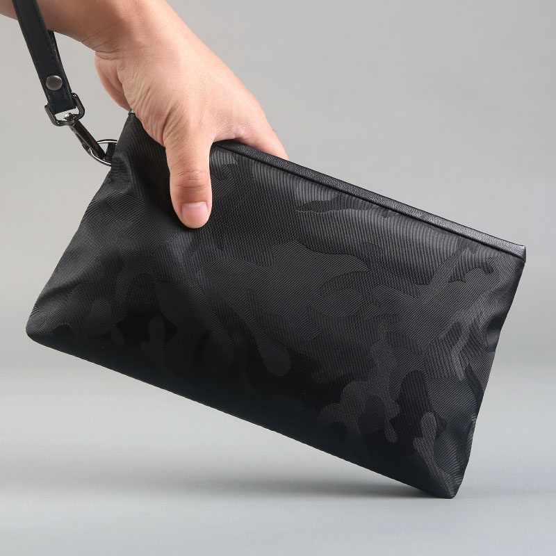 新款帆布男手包牛津布休闲手拿包迷彩布料手袋