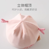 Детская тонкая хлопковая дышащая осенняя шапка для новорожденных