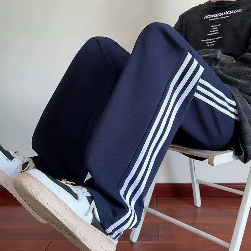 校服裤子藏青色一条两条三条杠