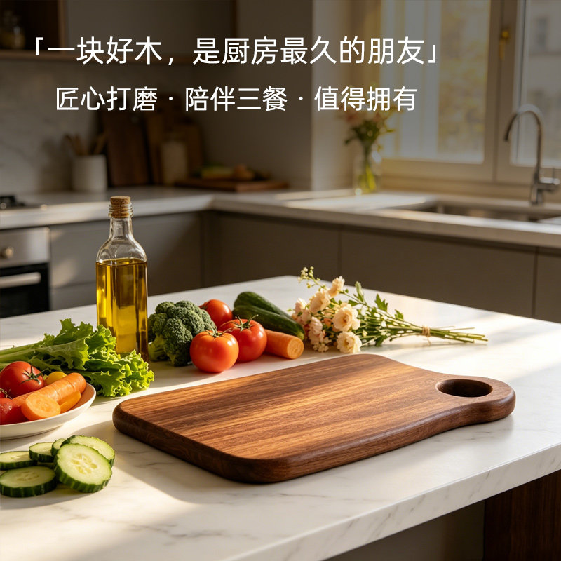 沃生乌檀木双面加厚抗菌菜板