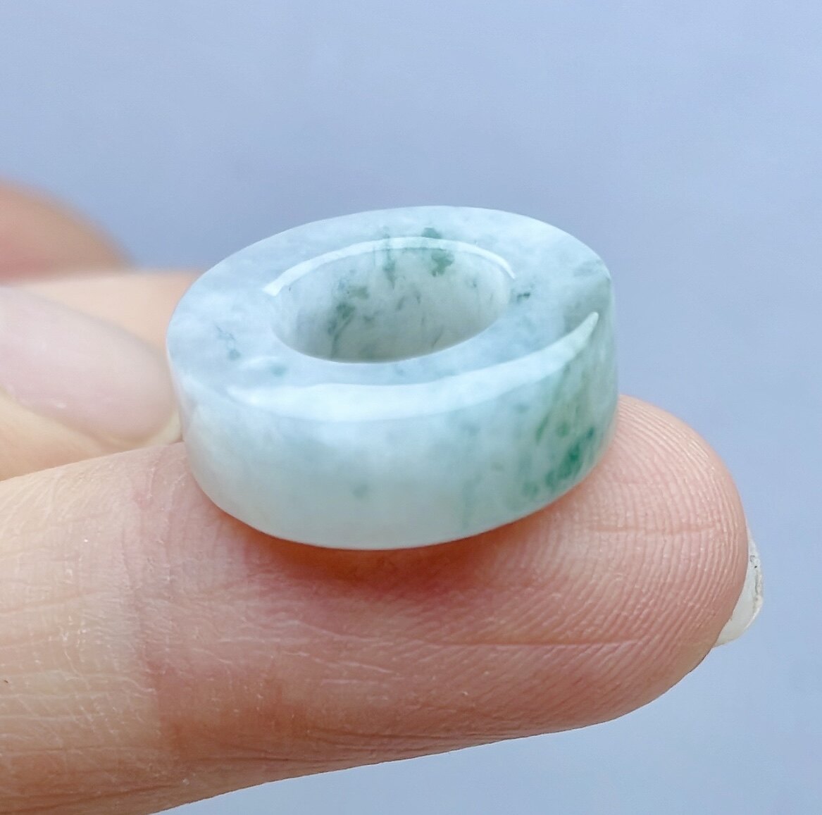 缅甸老坑糯种货飘花翡翠项坠