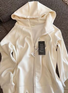 韩版chic小众瑜伽运动连帽卫衣秋冬显瘦设计感休闲百搭开衫外套女