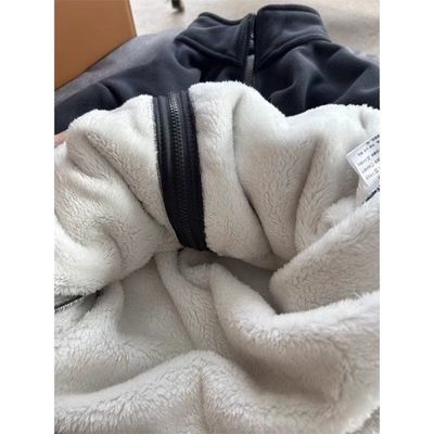 深灰色加厚保暖棉服外套冬季羊羔绒立领设计感宽松慵懒百搭卫衣女