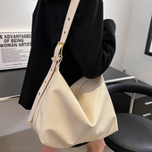斜挎包女包大容量单肩包包2023新款 潮ins简约纯色大包休闲包气质