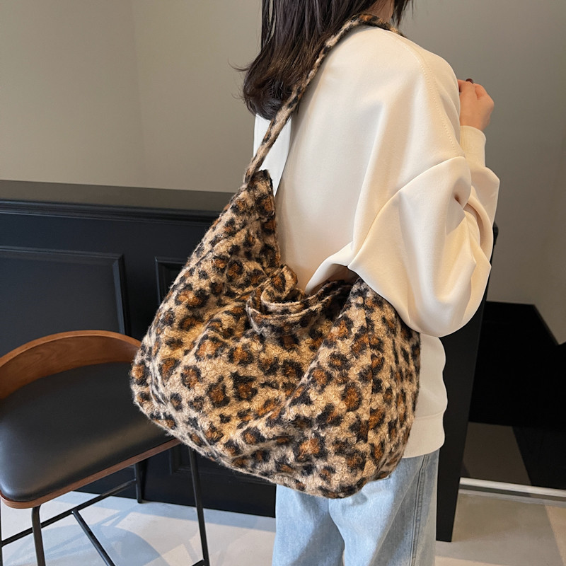 大包包豹纹托特包大容量