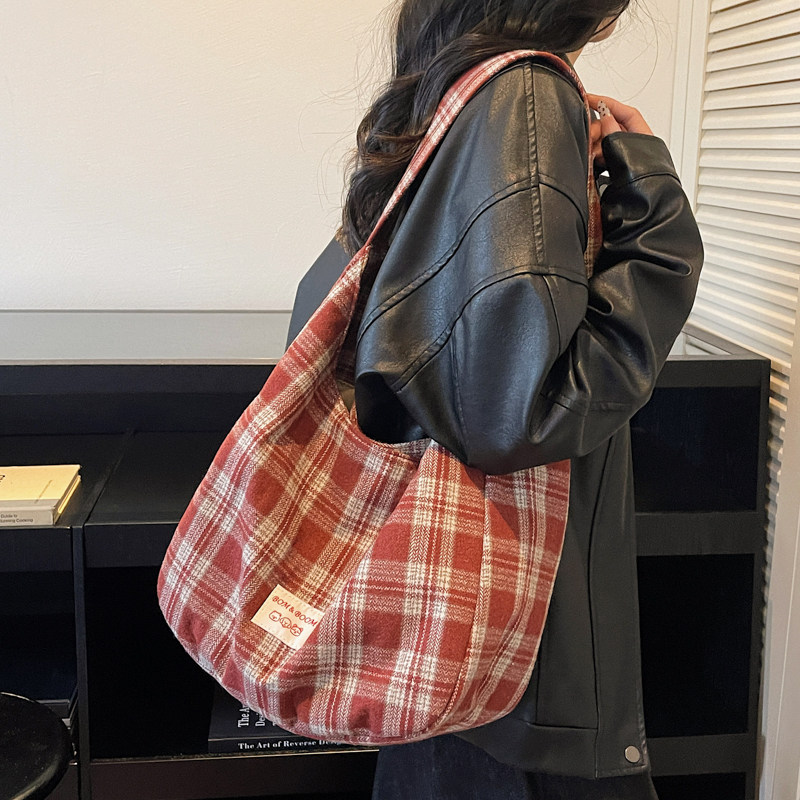 格子包包女2025新款潮大容量托特包休闲包通勤单肩斜挎包冬季女包,箱包皮具/热销女包/男包,通用款女包,淘宝优惠券,粉丝福利购,淘宝优惠卷