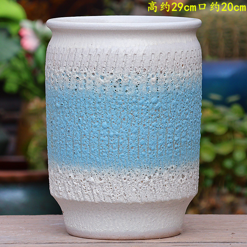 特大口径多肉植物绿植粗陶盆家用陶瓷高盆兰花三角梅花盆新款上市