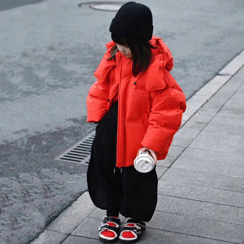 秋冬儿童羽绒服韩版新款男童女童宝宝短款加厚面包服小童大童冬装
