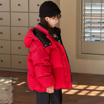 儿童羽绒服加厚保暖连帽外套