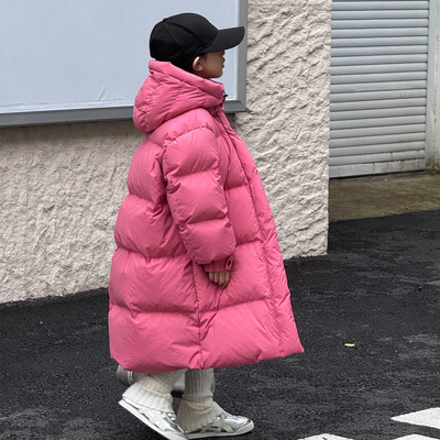 长款中大童加厚白鸭绒洋气外套