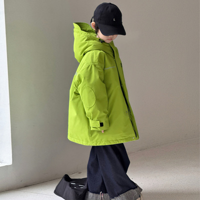 儿童工装羽绒服厚白鸭绒防水外套