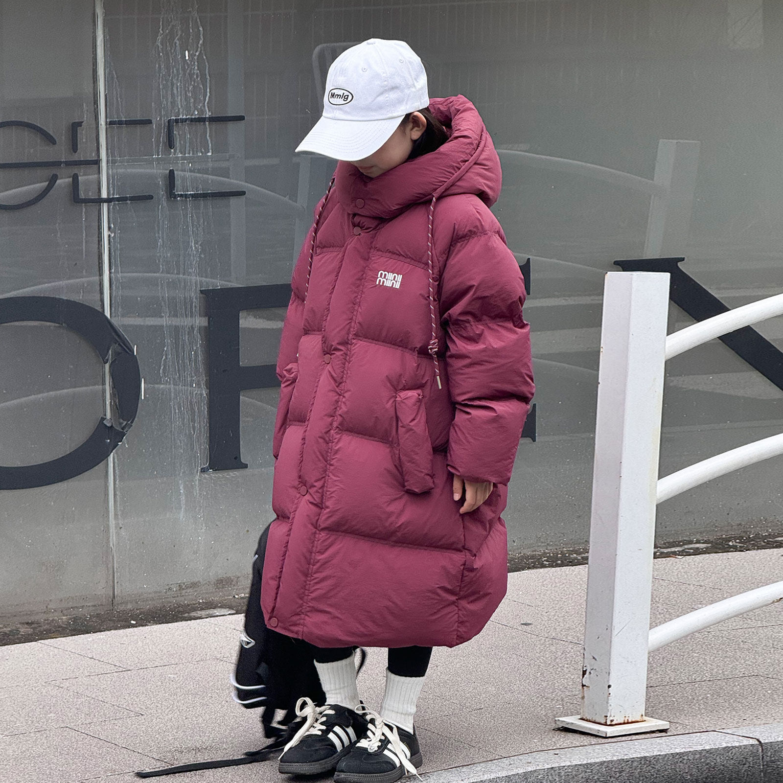 儿童羽绒服童装韩版新款女童中大童长款加厚连帽白鸭绒外套洋气潮
