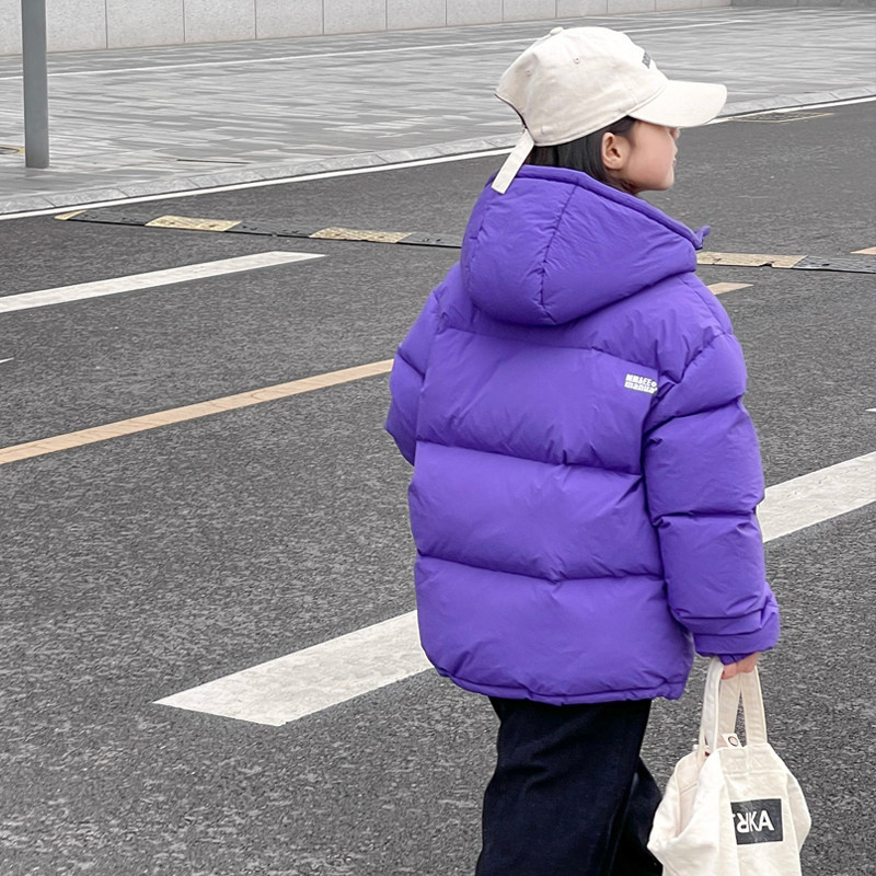 白鸭绒面包服短款加厚