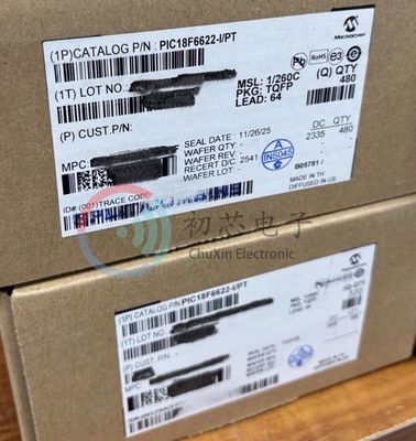 【初芯电子】全新原装PIC18F6622-I/PT封装TQFP64 8位微控制器MCU
