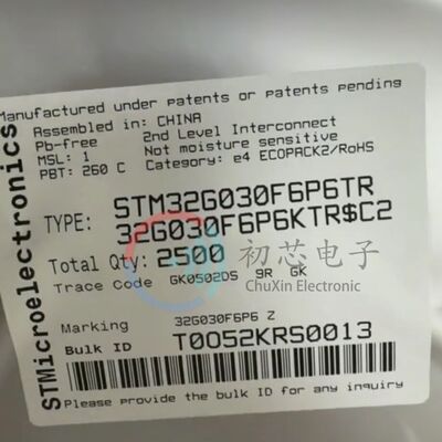 【初芯电子】全新原装STM32G030F6P6TR TSSOP20 32位微控制器闪存